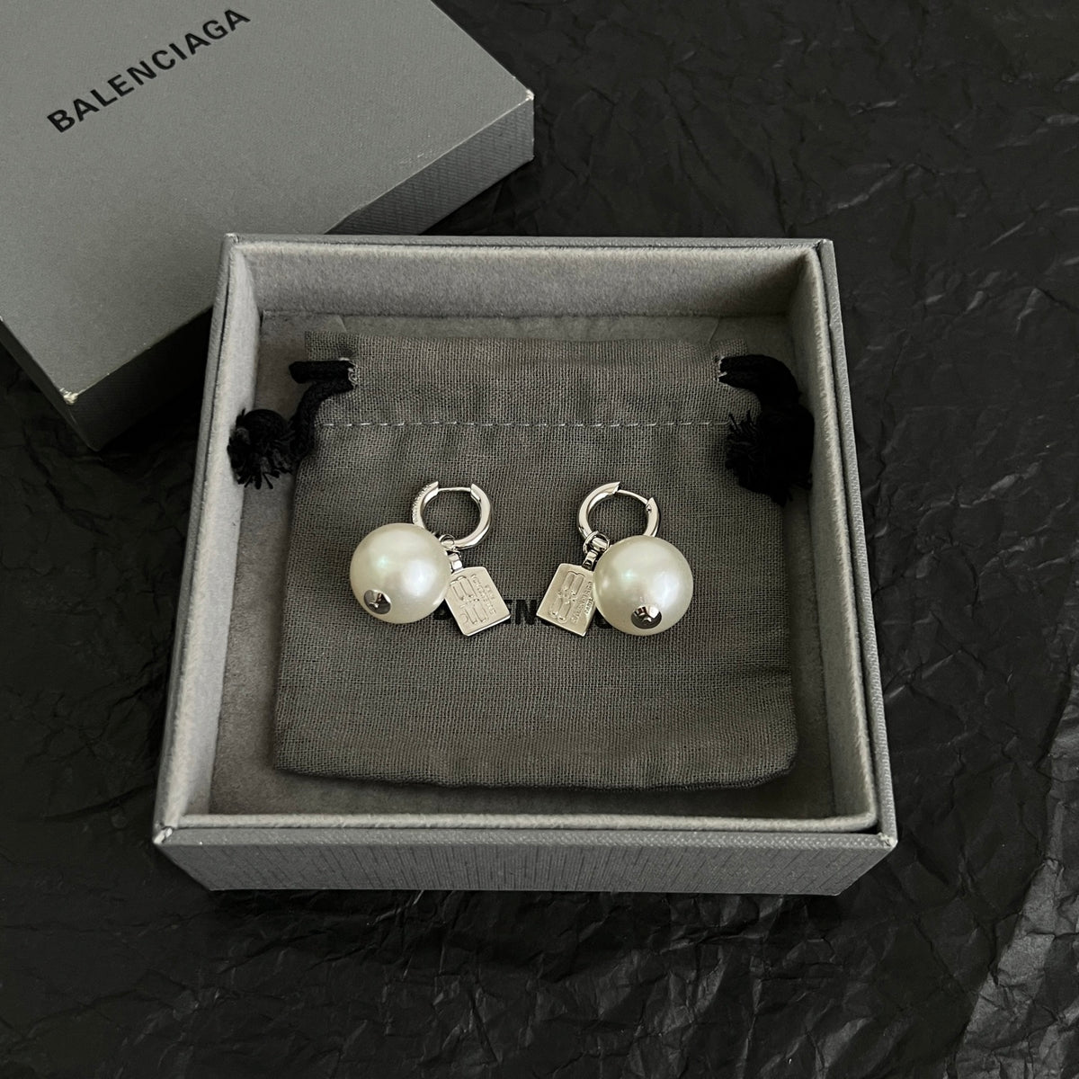 Ring Motif Statement Earrings in Polished Metal-Tone – Design 008 main product view