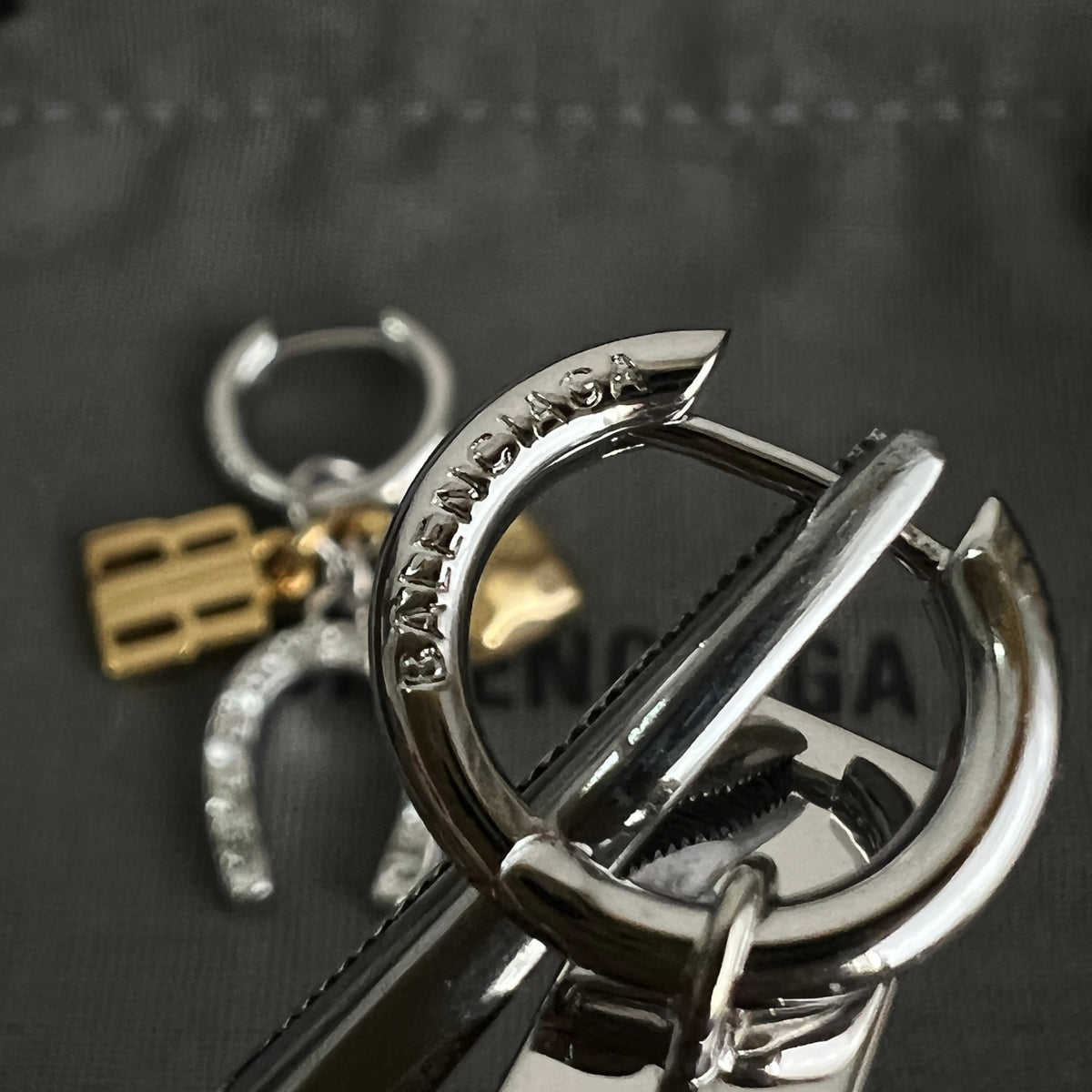 Ring Motif Statement Earrings in Polished Metal-Tone – Design 005 styled product view