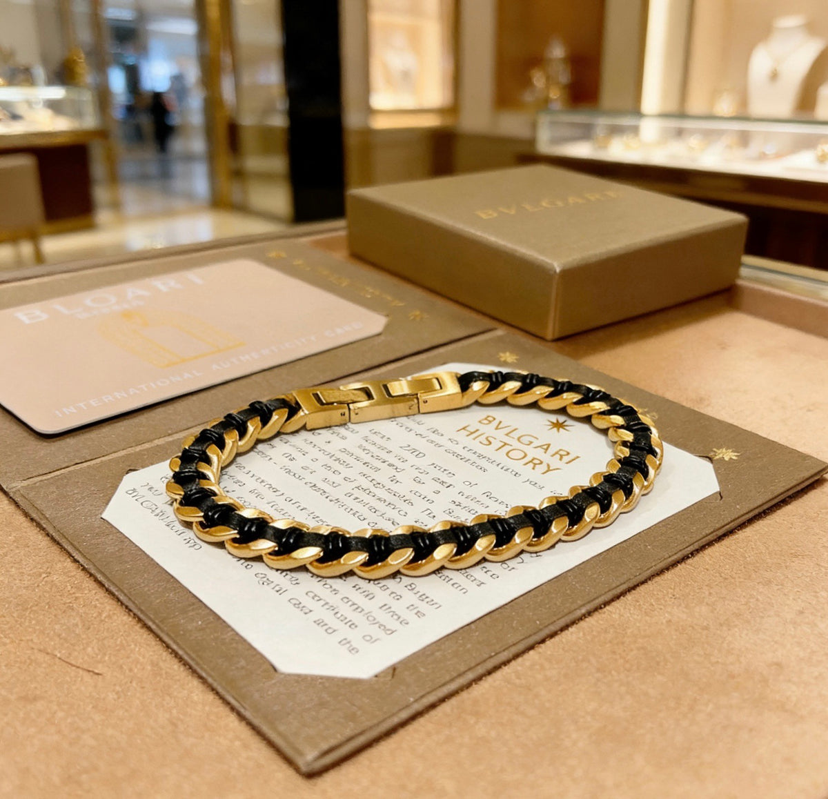 Braided Statement Ring in Polished Metal-Tone detail view