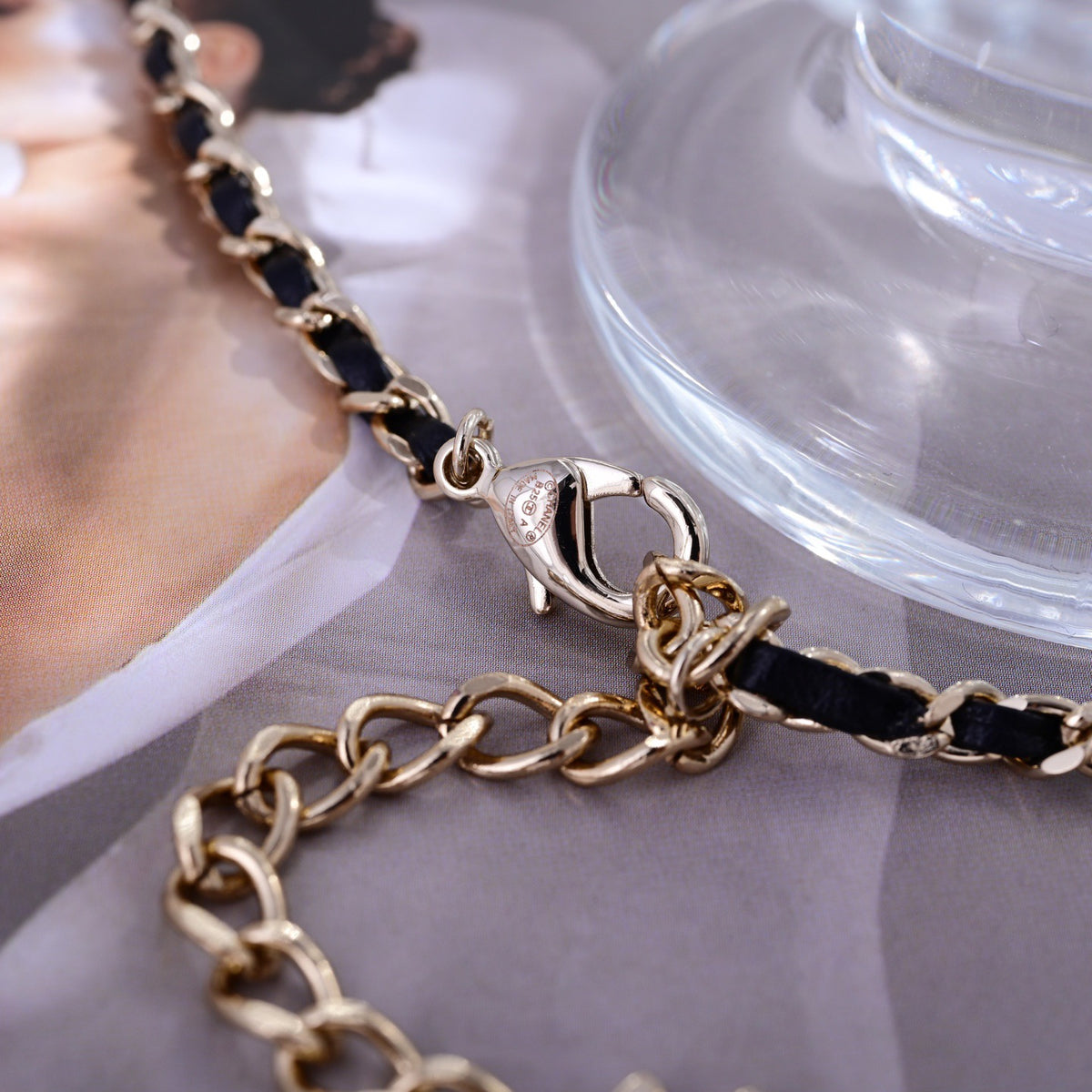 Signature Emblem Pendant Necklace in Polished Metal-Tone – Design 078 side detail