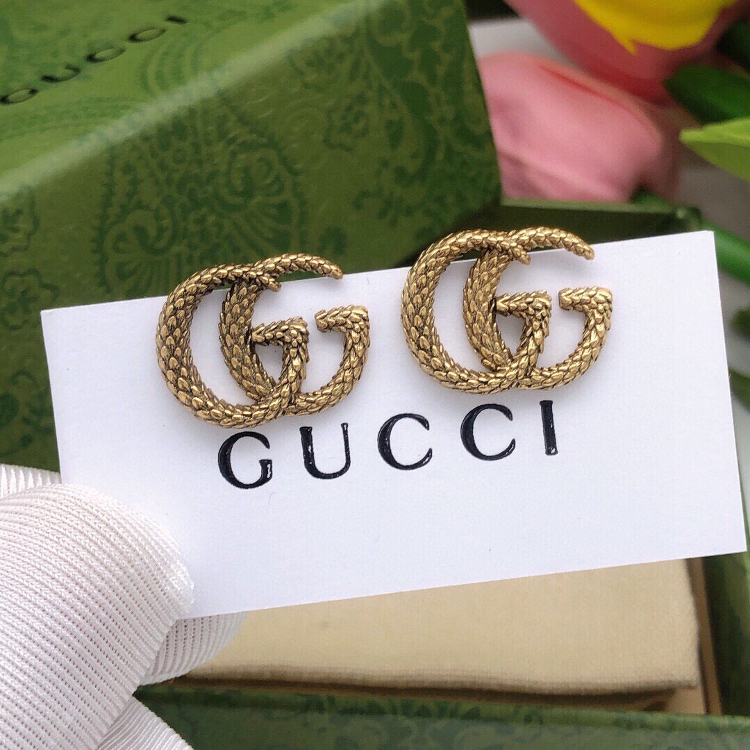 Serpentine Stud Earrings in Silver-Tone main product view