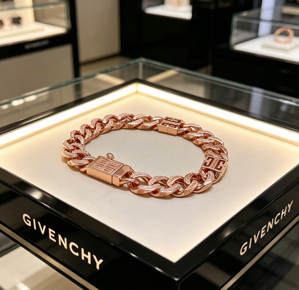 Floral Bracelet in Gold-Tone – Design 006 front product view