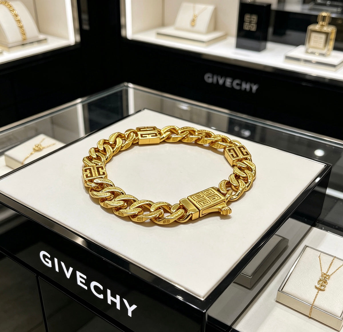 Floral Bracelet in Gold-Tone – Design 002 main product view