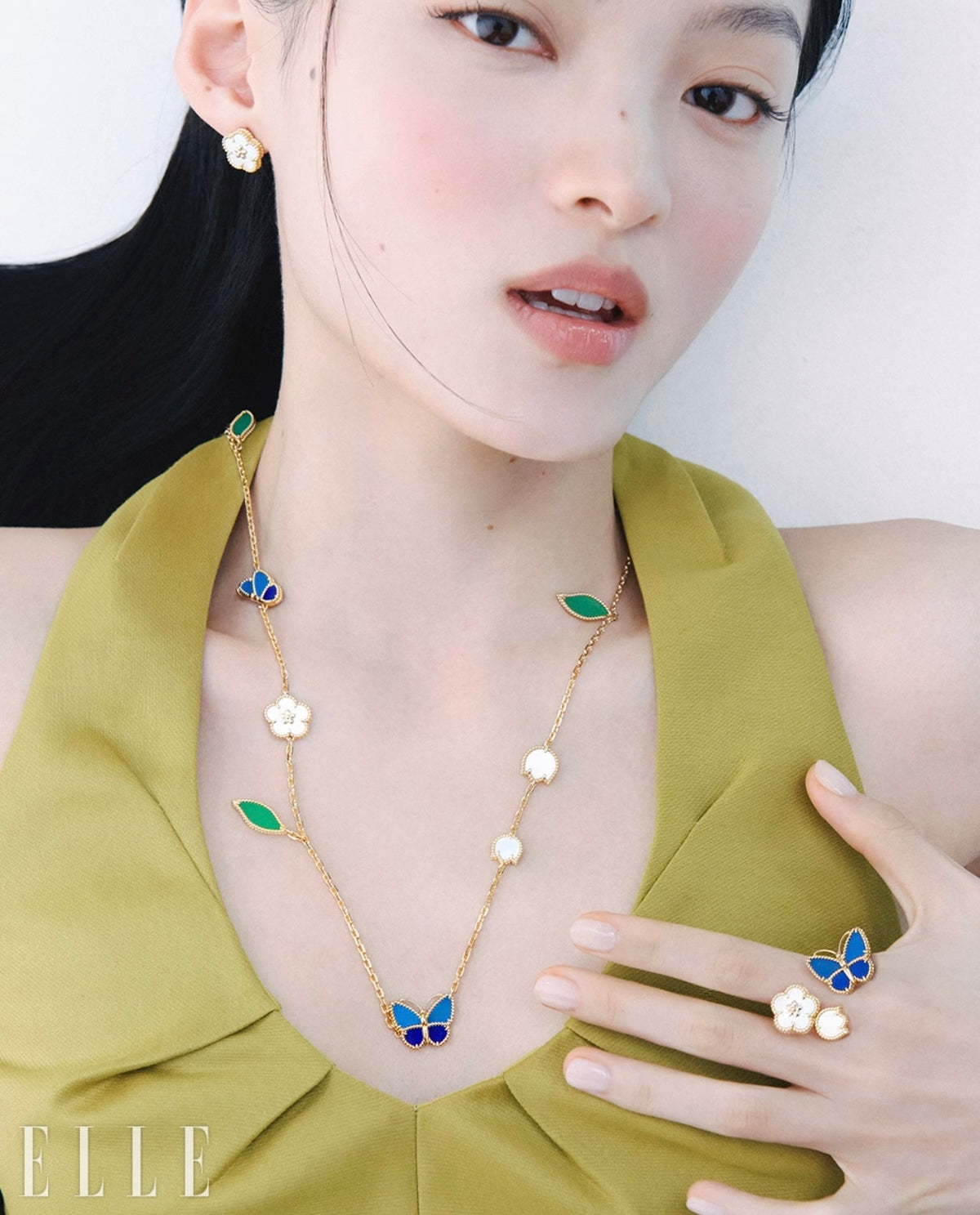 Butterfly Pendant Necklace in Polished Metal-Tone – Design 03 styled product view