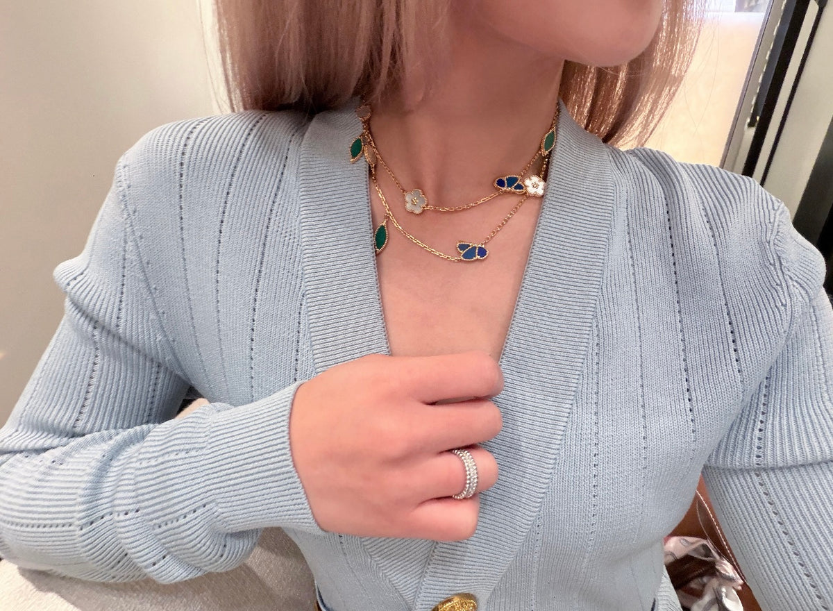 Butterfly Pendant Necklace in Rose-Gold-Tone – Rose Gold – Design 02 main product view