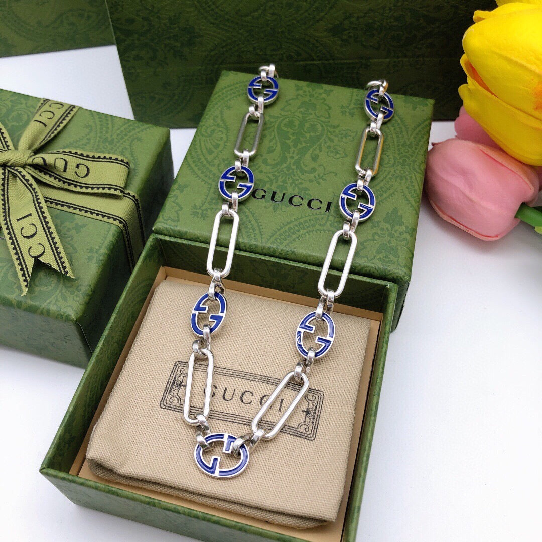 Geometric Emblem Pendant Necklace in Polished Metal-Tone – Design 006 front product view
