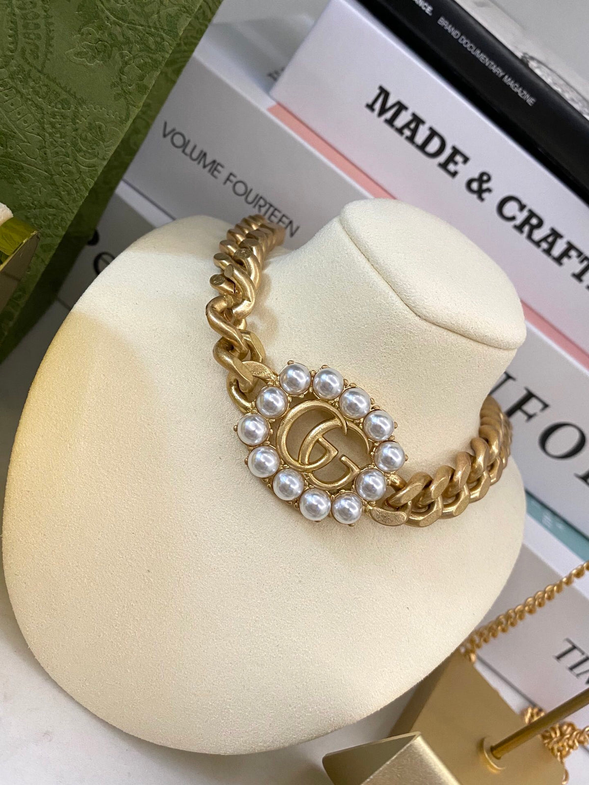 Geometric Emblem Bracelet in Polished Metal-Tone – Design 037 front product view