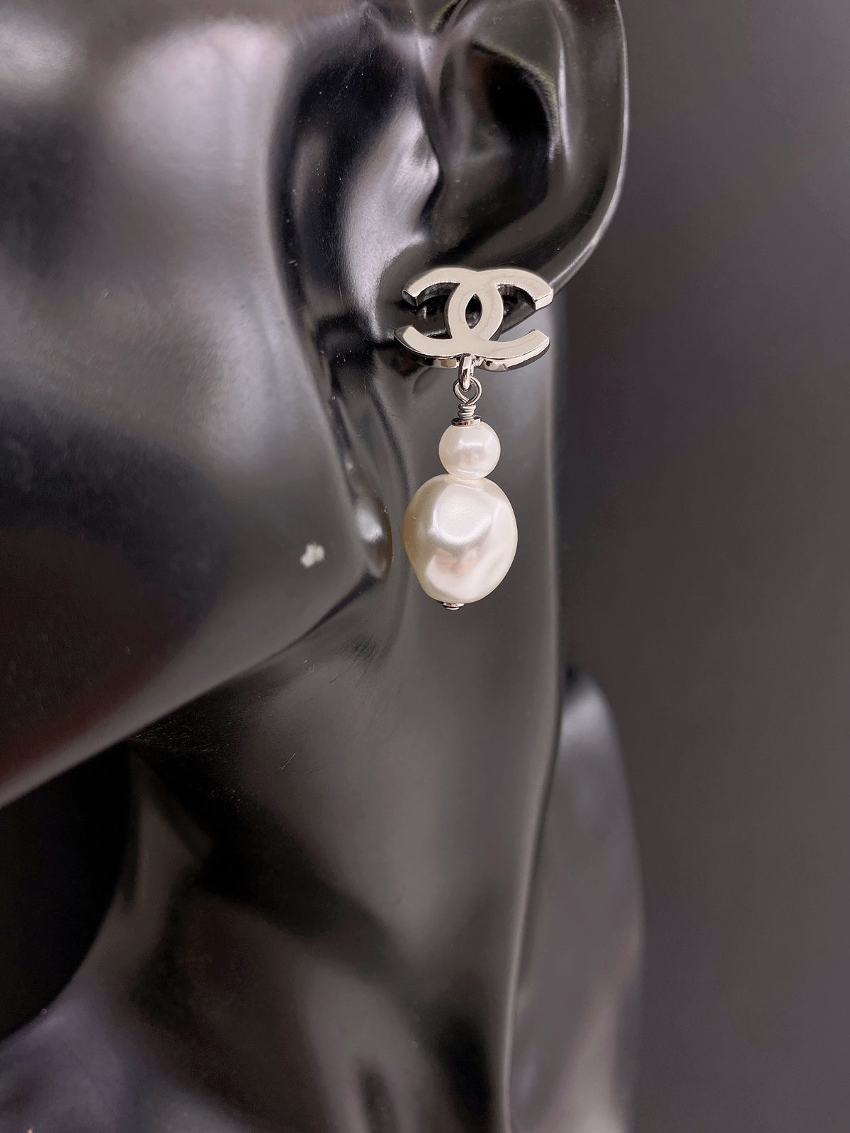 Pearl Pearl-Detail Statement Earrings – Pearl Detail – Design 013 front product view