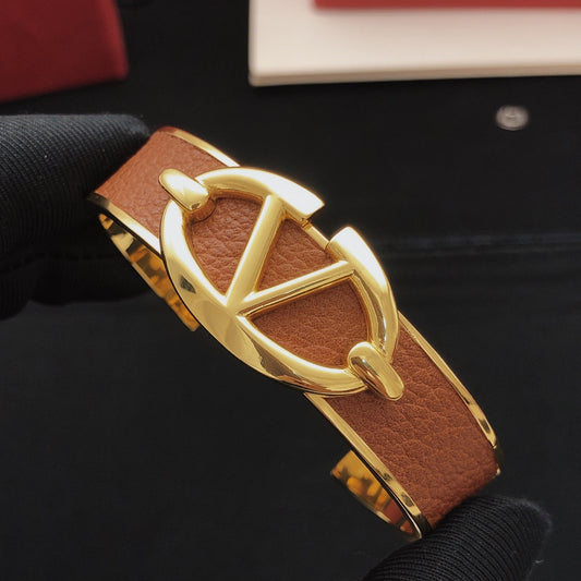 Signature Emblem Cuff Bracelet in Gold-Tone – Design 01 main product view