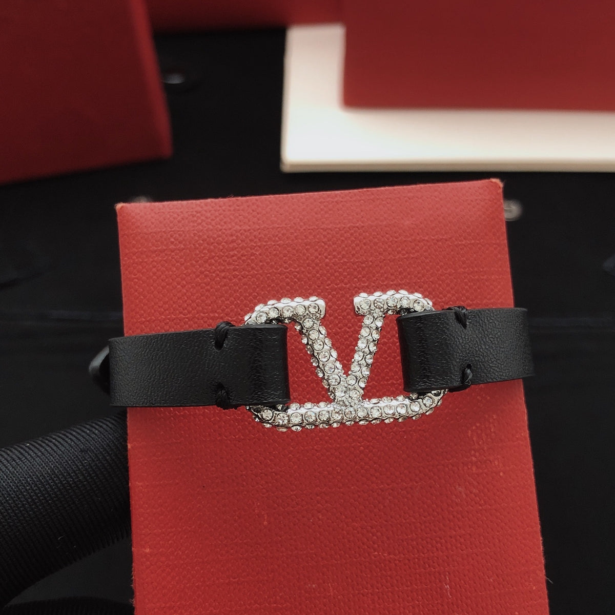 Signature Emblem Bracelet in Gold-Tone – Black – Design 02 main product view