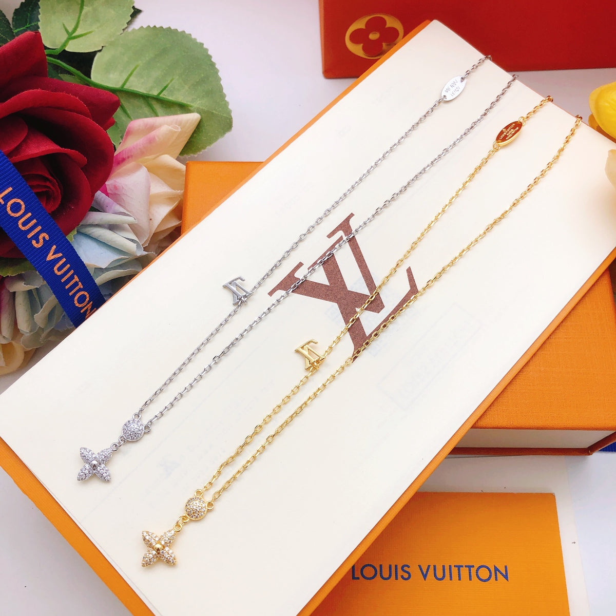 Geometric Emblem Pendant Necklace in Gold-Tone – Design 037 styled product view