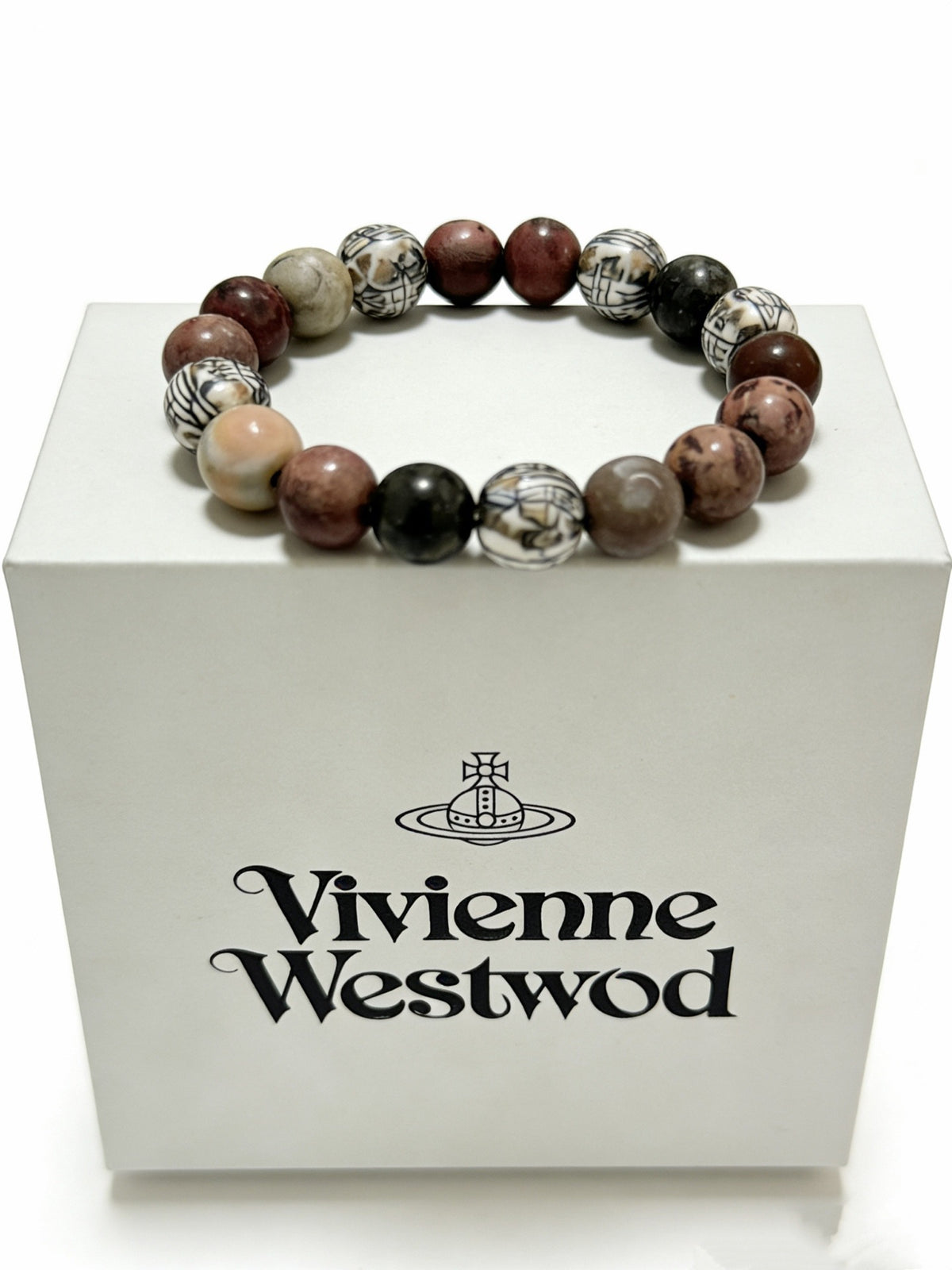 Orb-Inspired Emblem Bracelet in Silver-Tone – Vintage Detail – Design 014 front product view