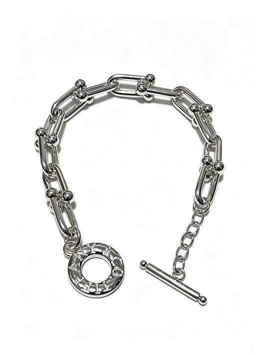 Signature Motif Bracelet in Silver-Tone – Vintage Detail – Design 79 main product view
