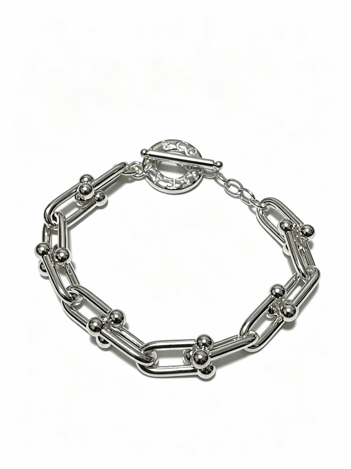 Signature Motif Bracelet in Silver-Tone – Vintage Detail – Design 79 detail view
