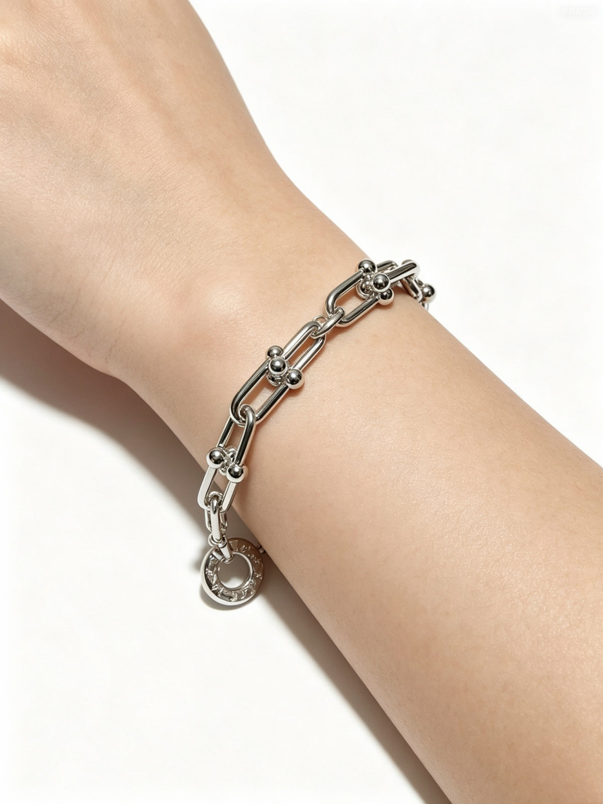 Signature Motif Bracelet in Silver-Tone – Vintage Detail – Design 79 styled product view