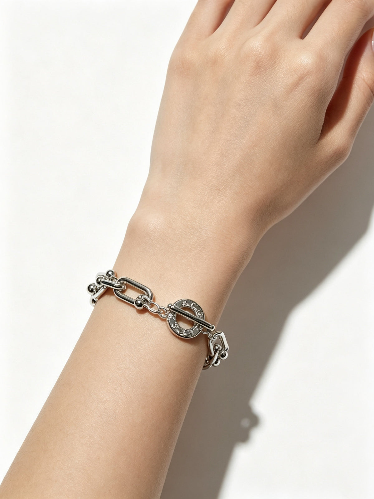 Signature Motif Bracelet in Silver-Tone – Vintage Detail – Design 79 main product view