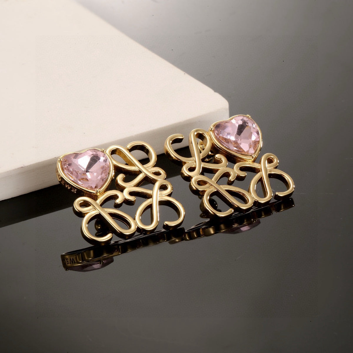 Graphic Emblem Jewelry Accessory in Gold-Tone – Design 04 styled view