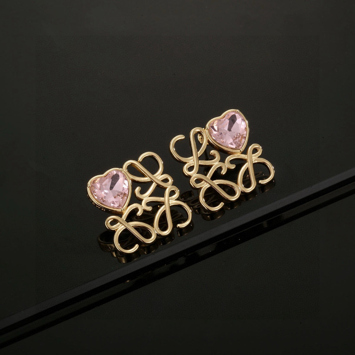 Graphic Emblem Jewelry Accessory in Gold-Tone – Design 04 front view