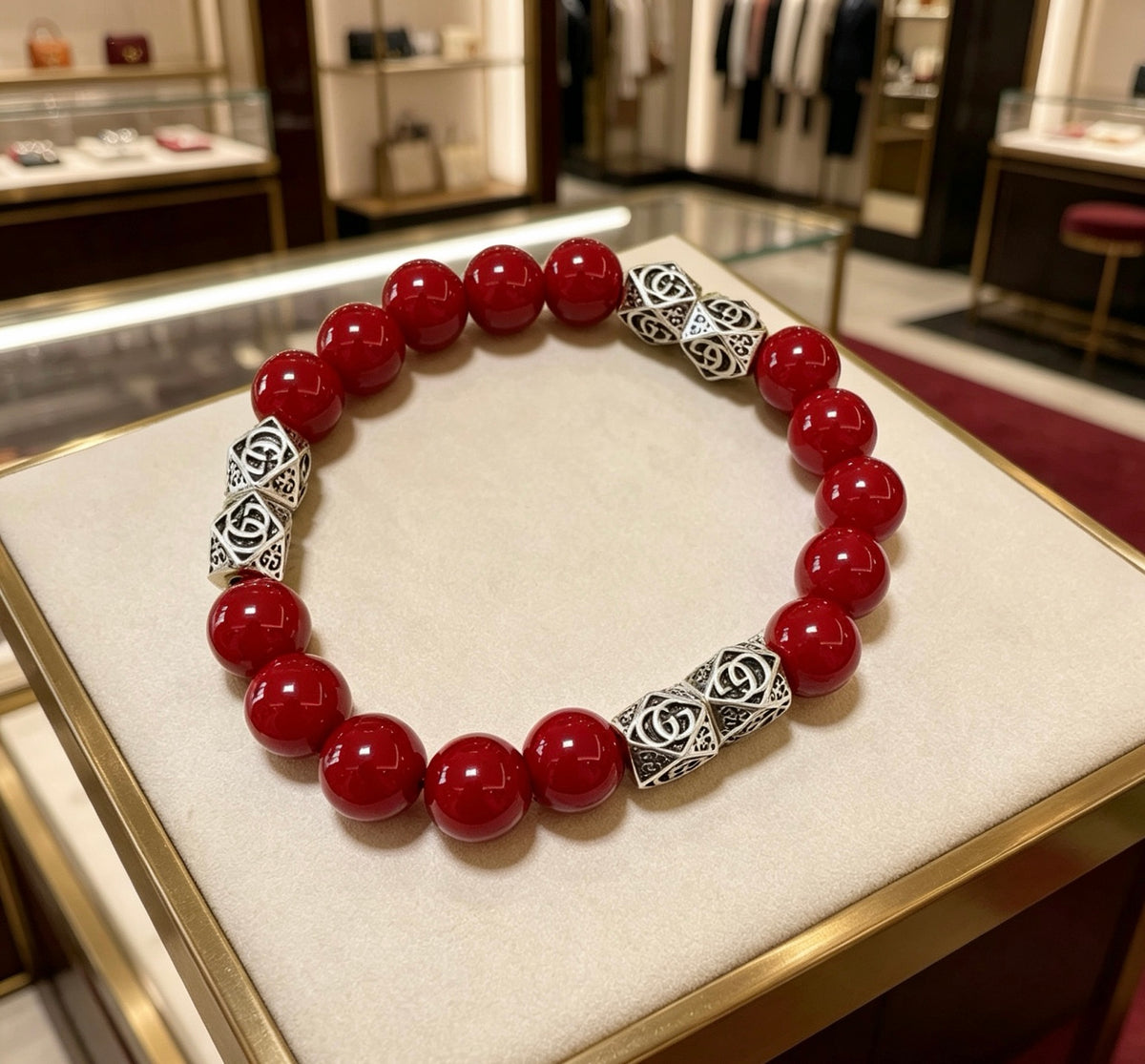 Double-G Emblem Bracelet in Polished Metal-Tone – Design 009 main product view