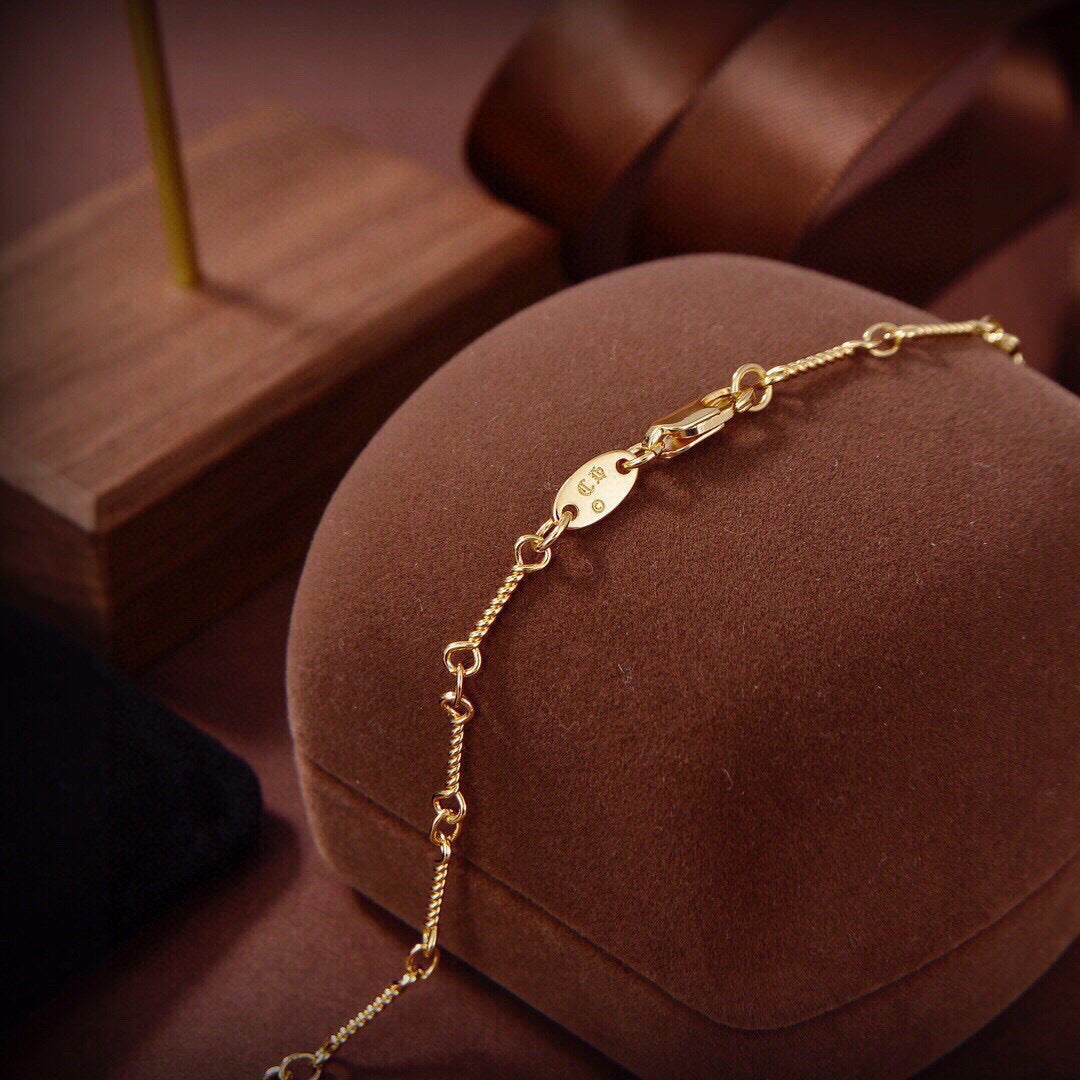 Cross Pendant Necklace in Metal-Tone – Design 06 front product view