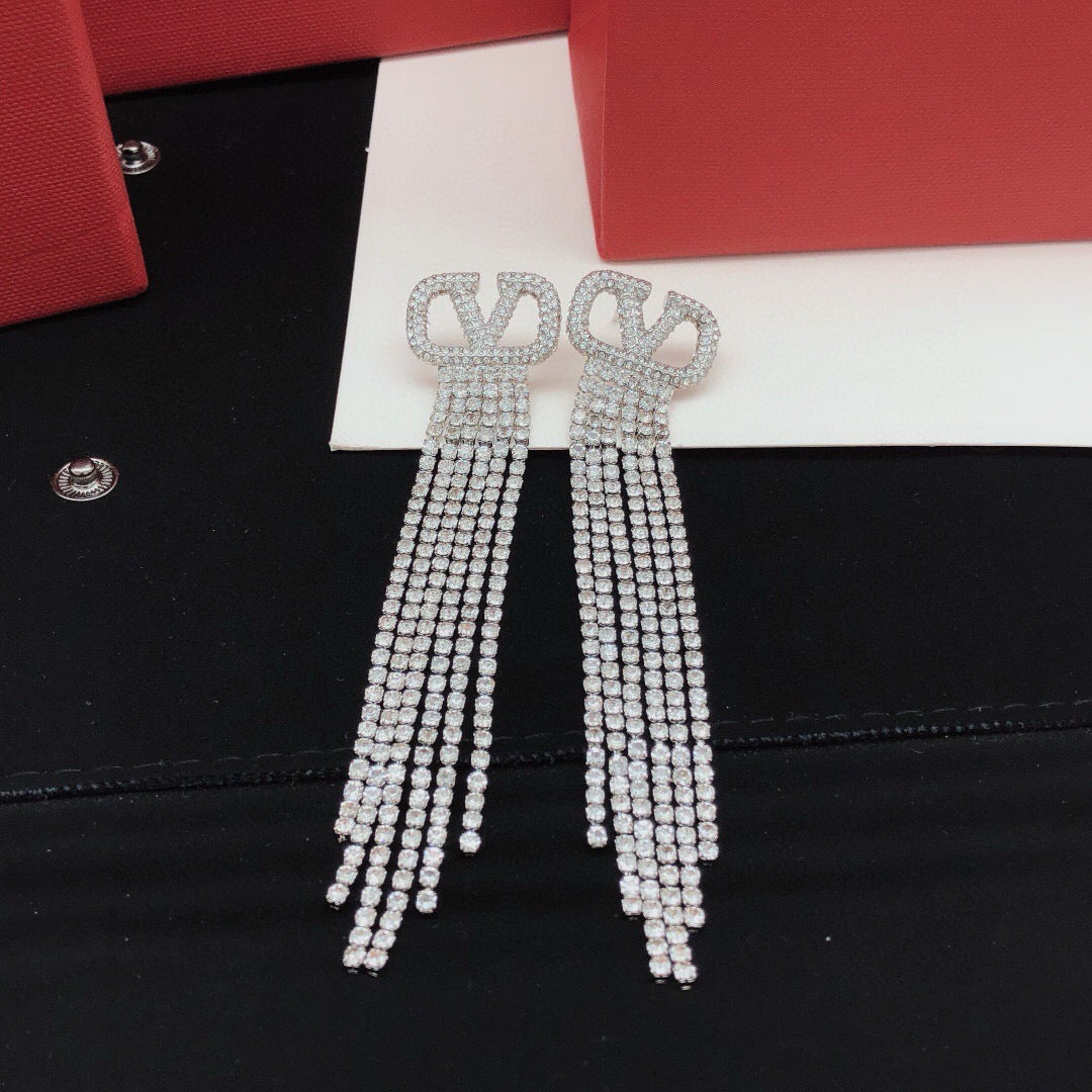 Signature Emblem Crystal-Accent Stud Earrings – Design 05 front view