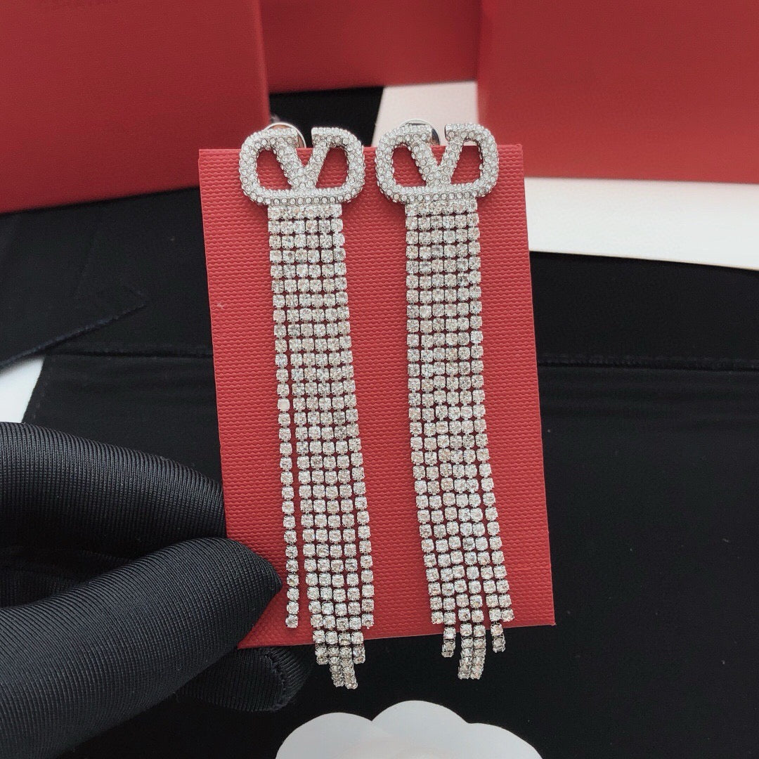 Signature Emblem Crystal-Accent Stud Earrings – Design 05 main product view