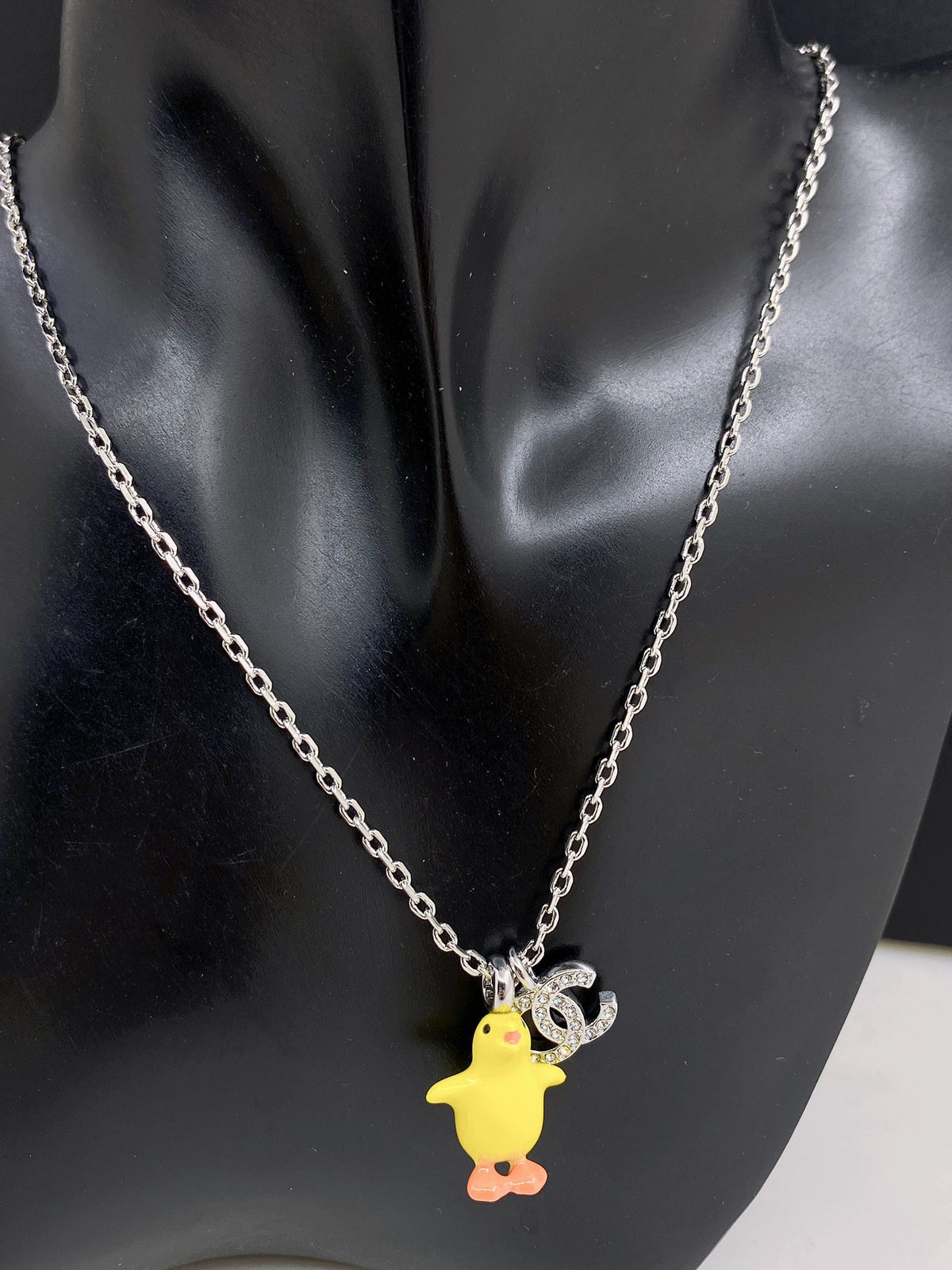 Duck Statement Earrings in Gold-Tone – Design 005 front product view