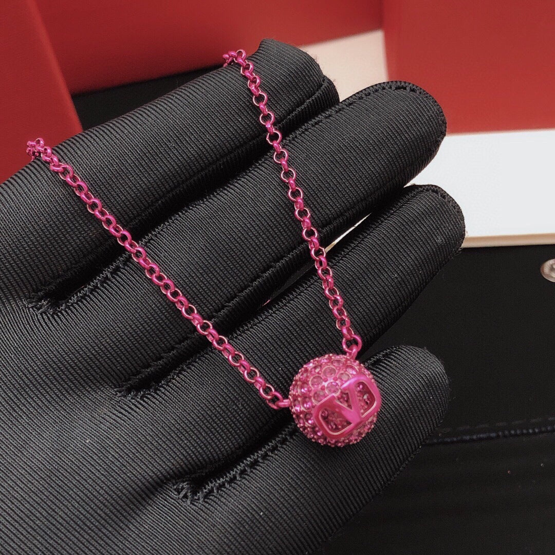 Signature Emblem Crystal-Accent Pendant Necklace – Purple main product view