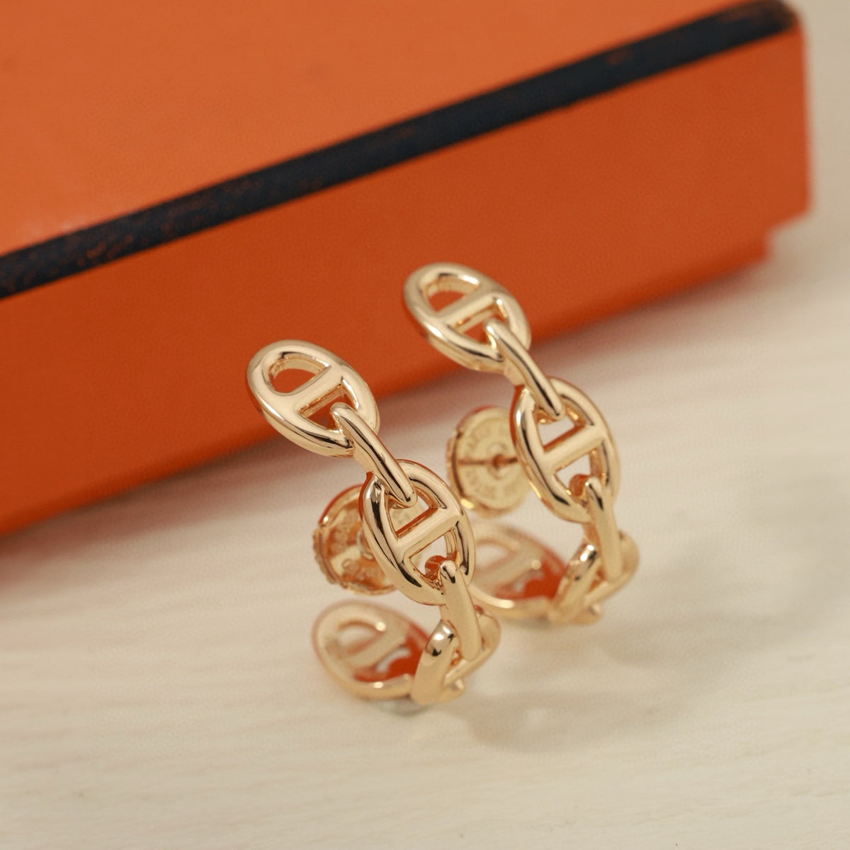 Toggle Stud Earrings in Polished Metal-Tone – Toggle Detail – Design 003 main product view
