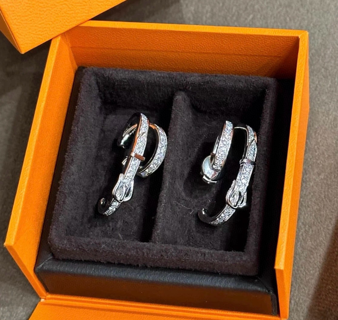 Horse Stud Earrings in Silver-Tone main product view