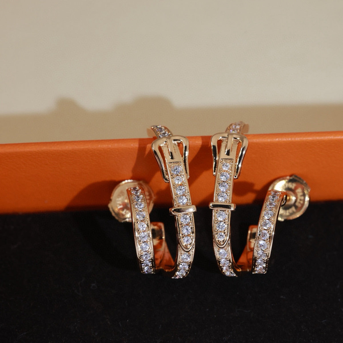Horse Stud Earrings in Silver-Tone front product view