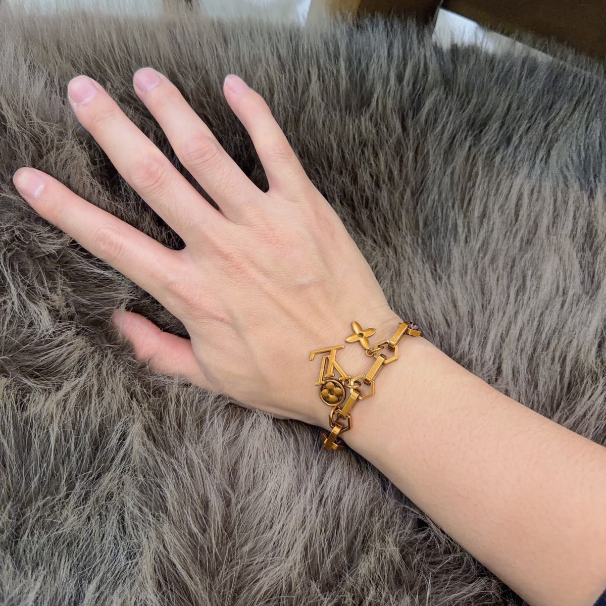 Geometric Emblem Leather-Detail Bracelet – Leather Detail – Design 017 main product view