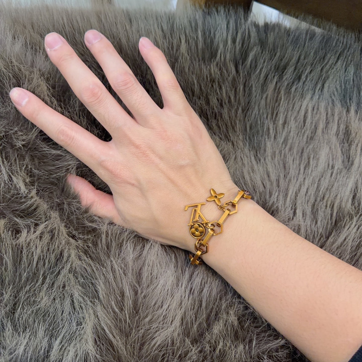 Geometric Emblem Leather-Detail Bracelet – Leather Detail – Design 017 front product view