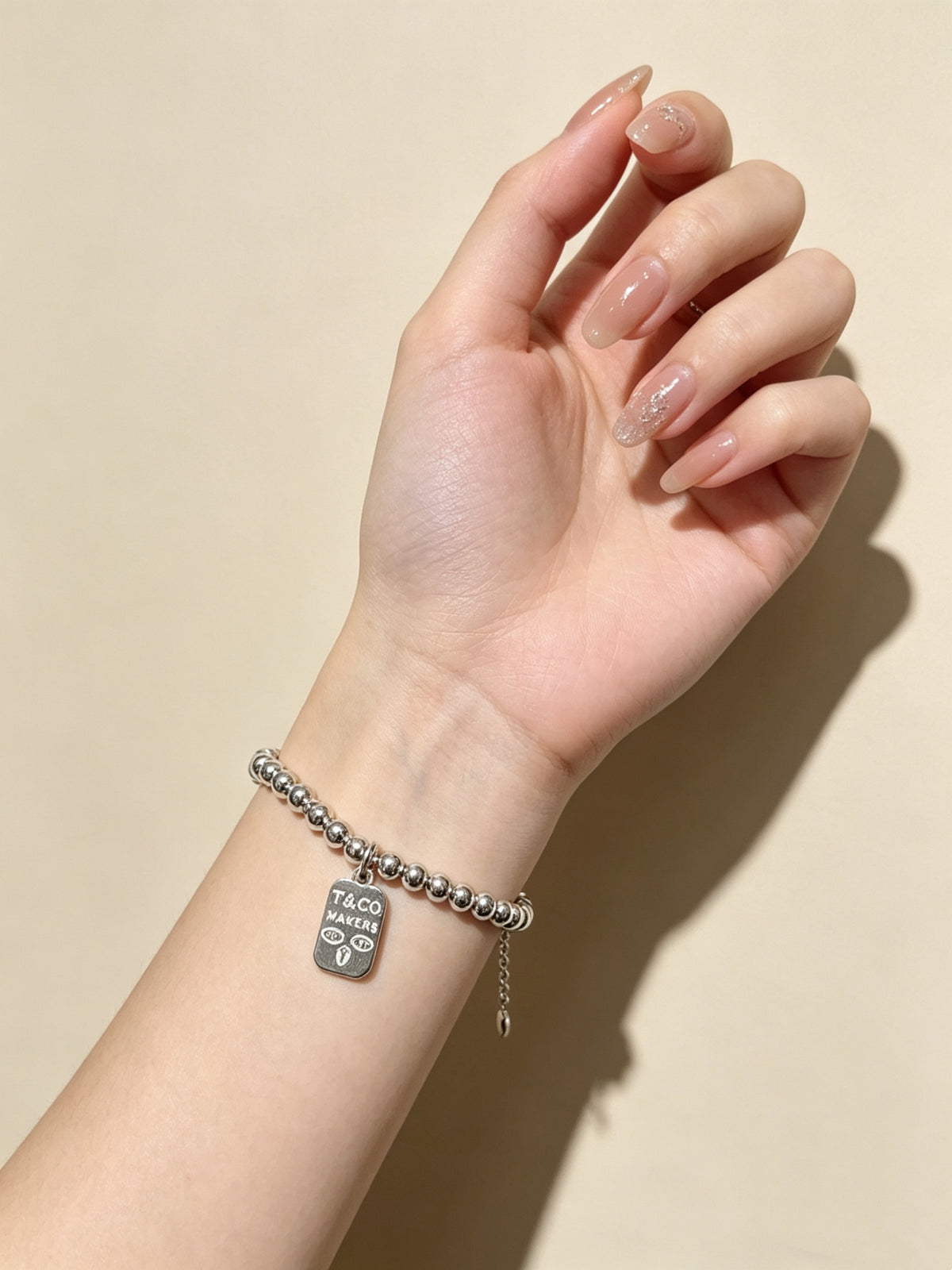 Signature Motif Bracelet in Silver-Tone – Vintage Detail – Design 83 styled product view