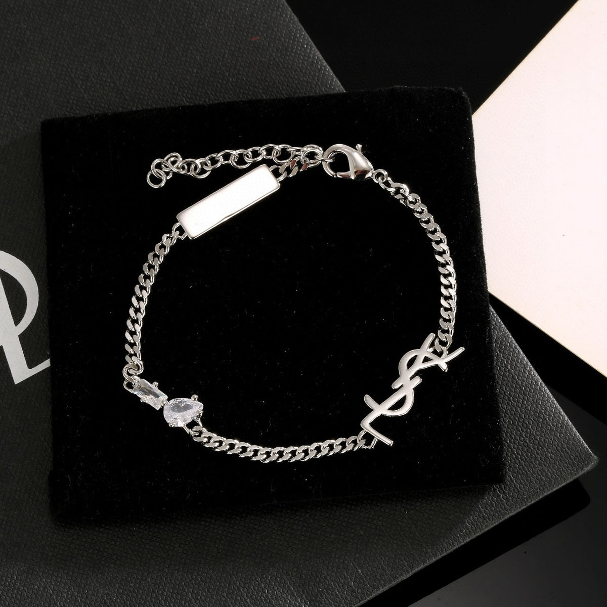 Geometric Emblem Bracelet in Gold-Tone – Design 002 close-up detail