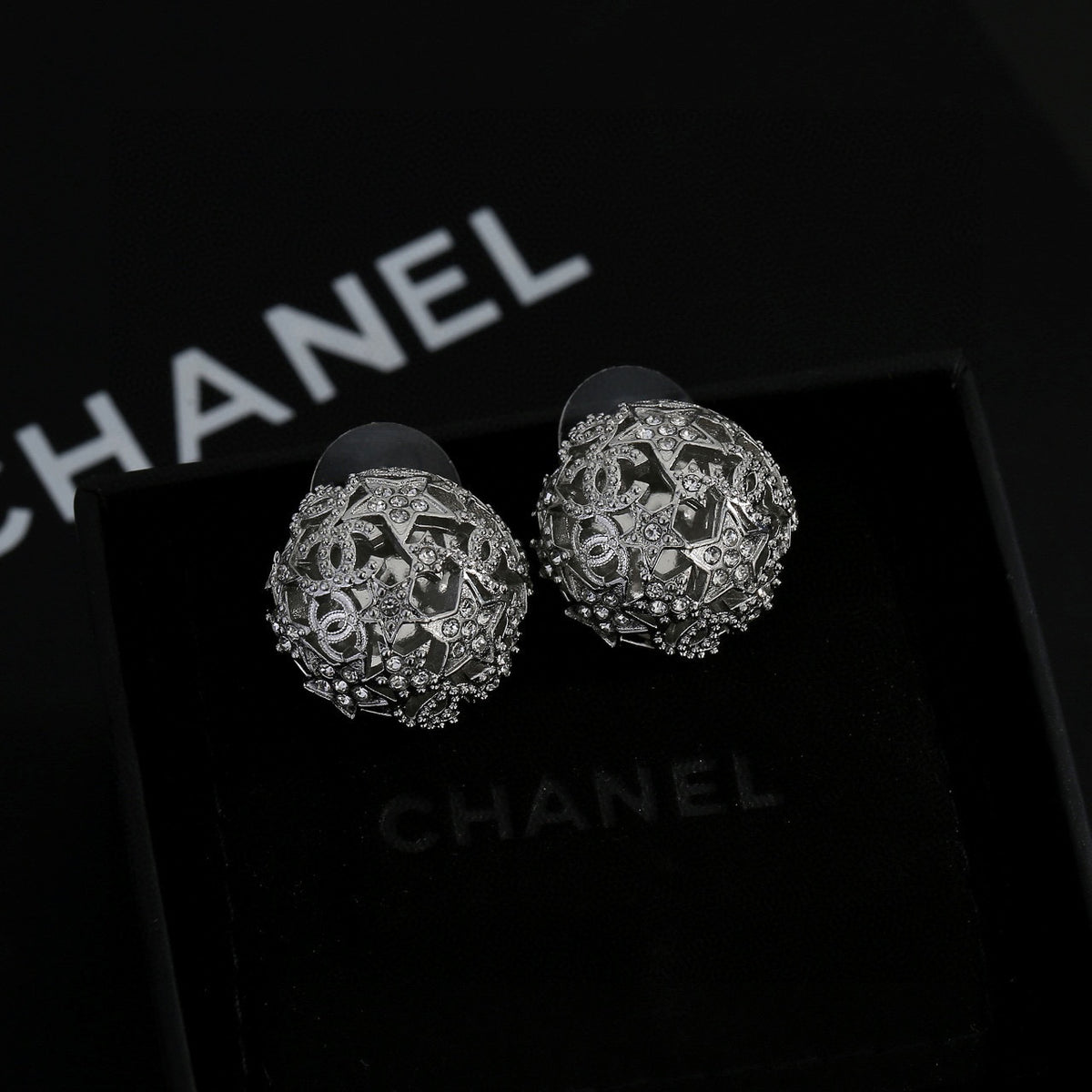 Star Stud Earrings in Gold-Tone – Star Detail – Design 006 styled product view