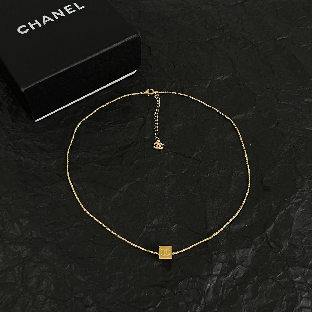 Signature Emblem Pendant Necklace in Polished Metal-Tone – Design 098 front product view