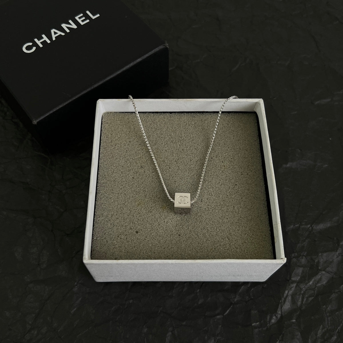 Signature Emblem Pendant Necklace in Polished Metal-Tone – Design 097 front product view