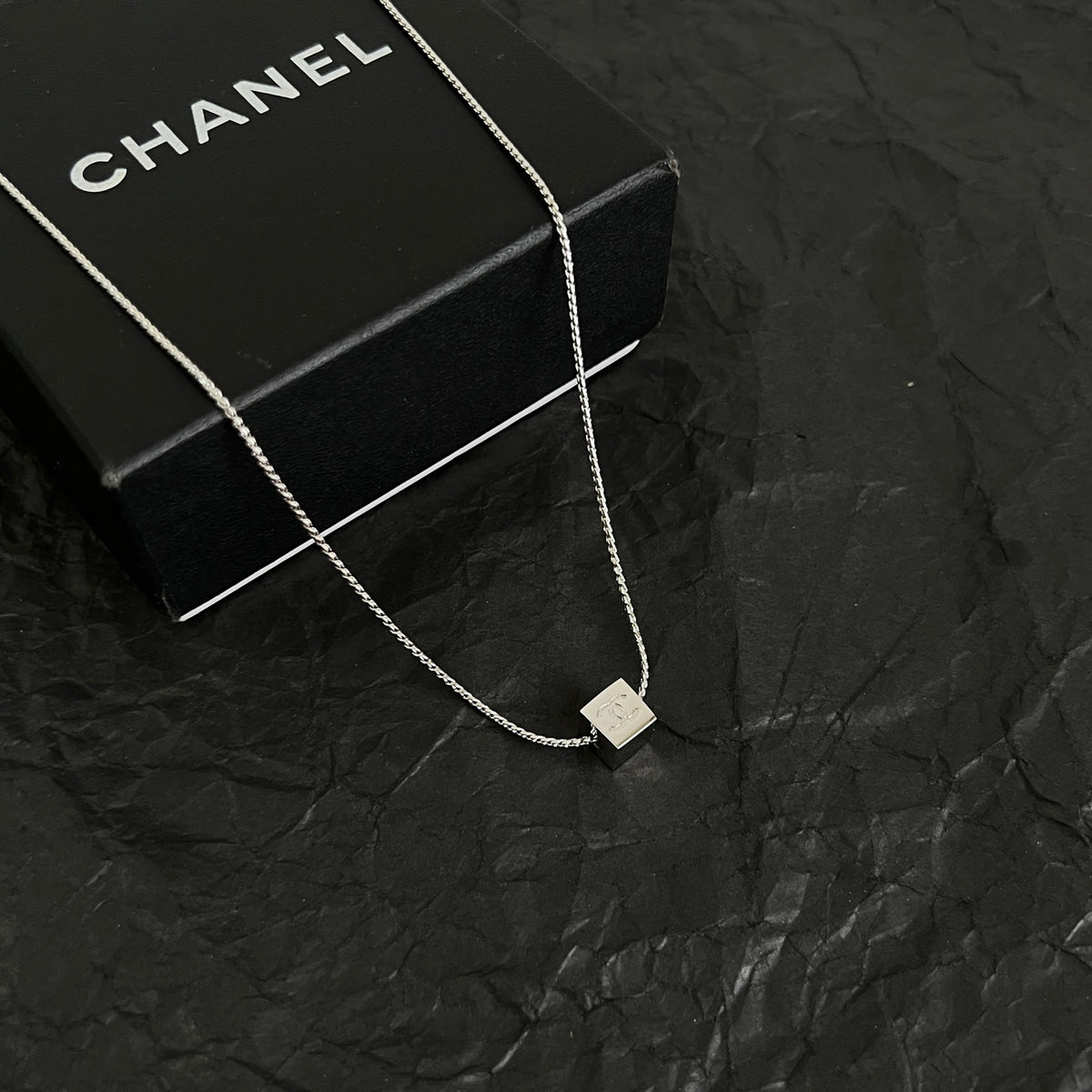 Signature Emblem Pendant Necklace in Polished Metal-Tone – Design 096 main product view
