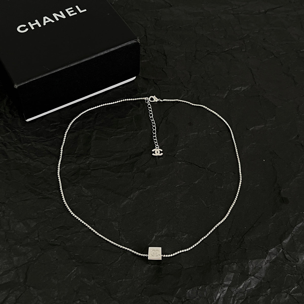 Signature Emblem Pendant Necklace in Polished Metal-Tone – Design 096 side detail