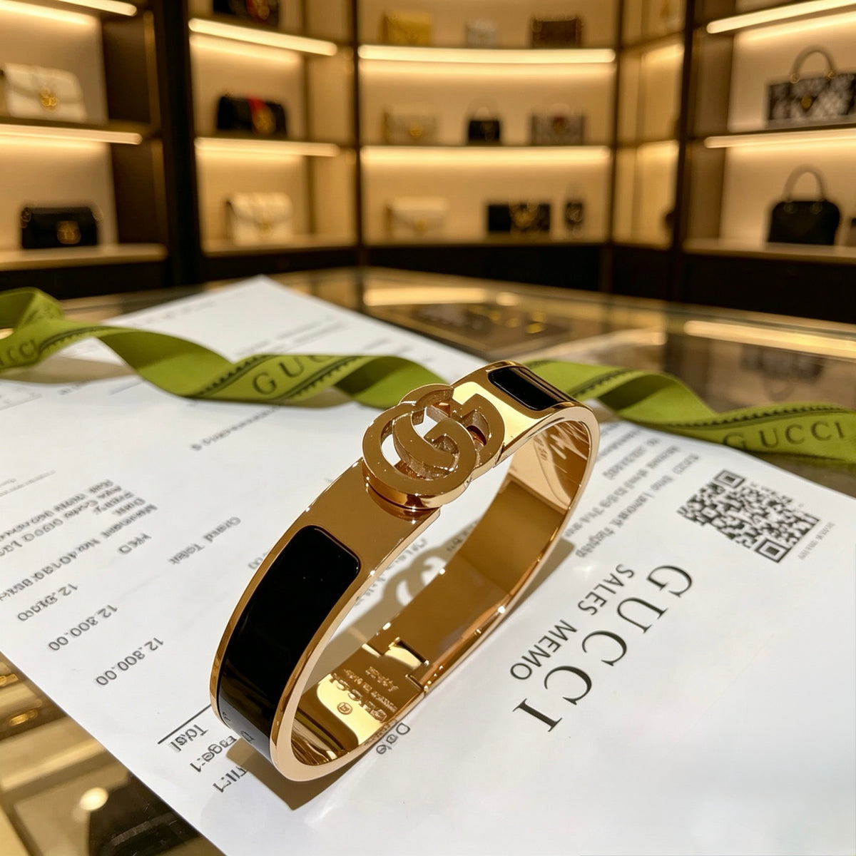 Double-G Emblem Bangle in Gold-Tone – Design 011 main product view