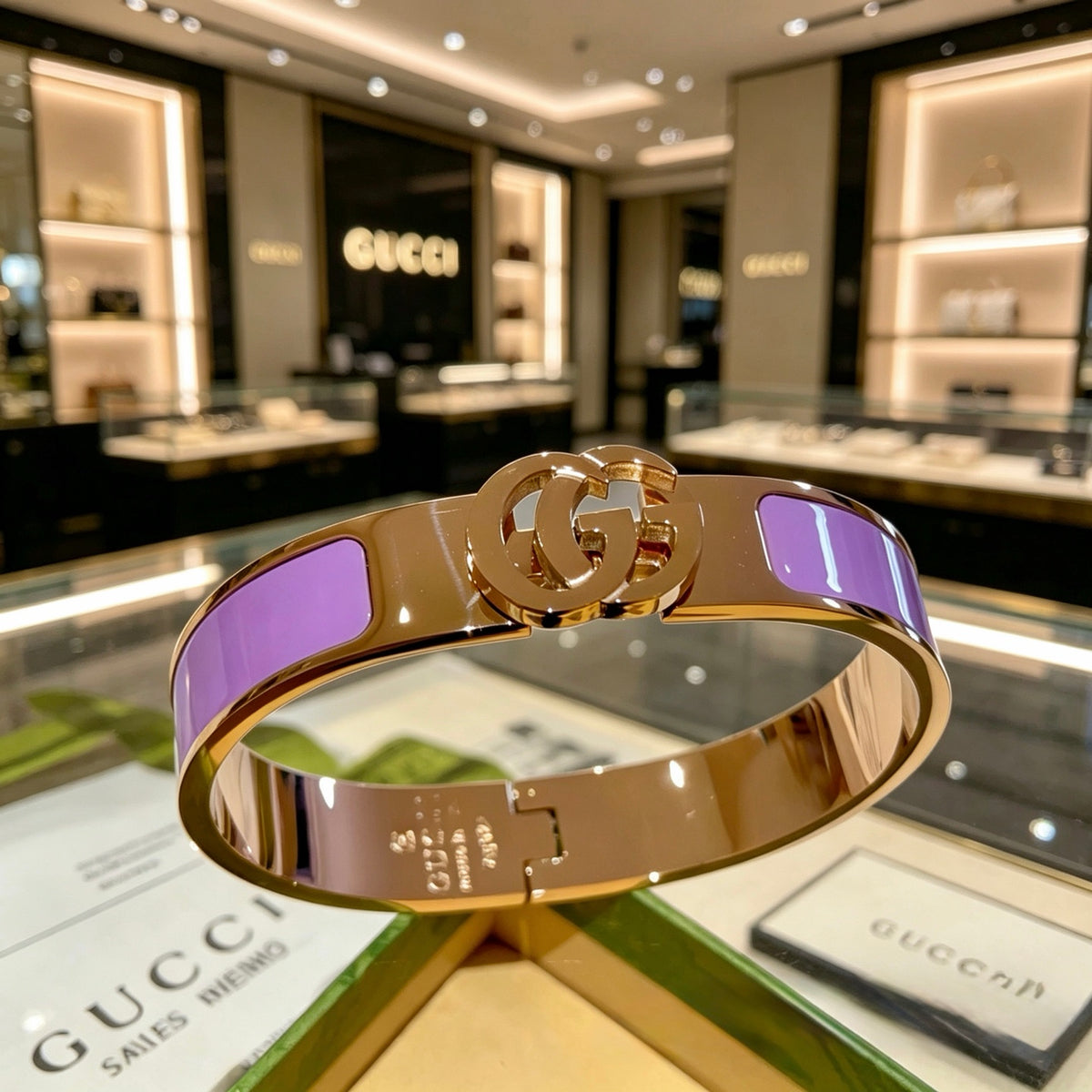 Double-G Emblem Bangle in Gold-Tone – Design 010 main product view