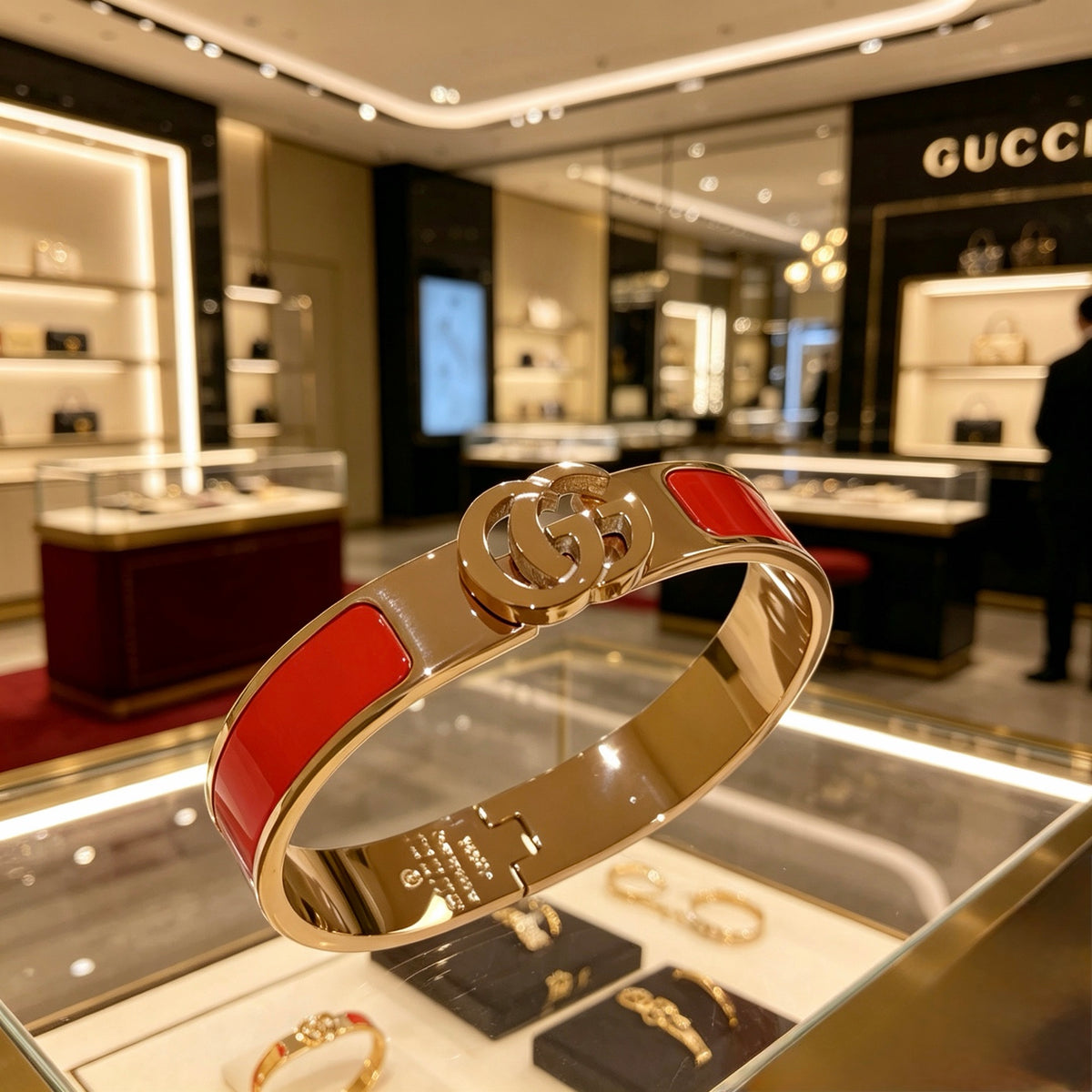 Double-G Emblem Bangle in Gold-Tone – Design 009 main product view