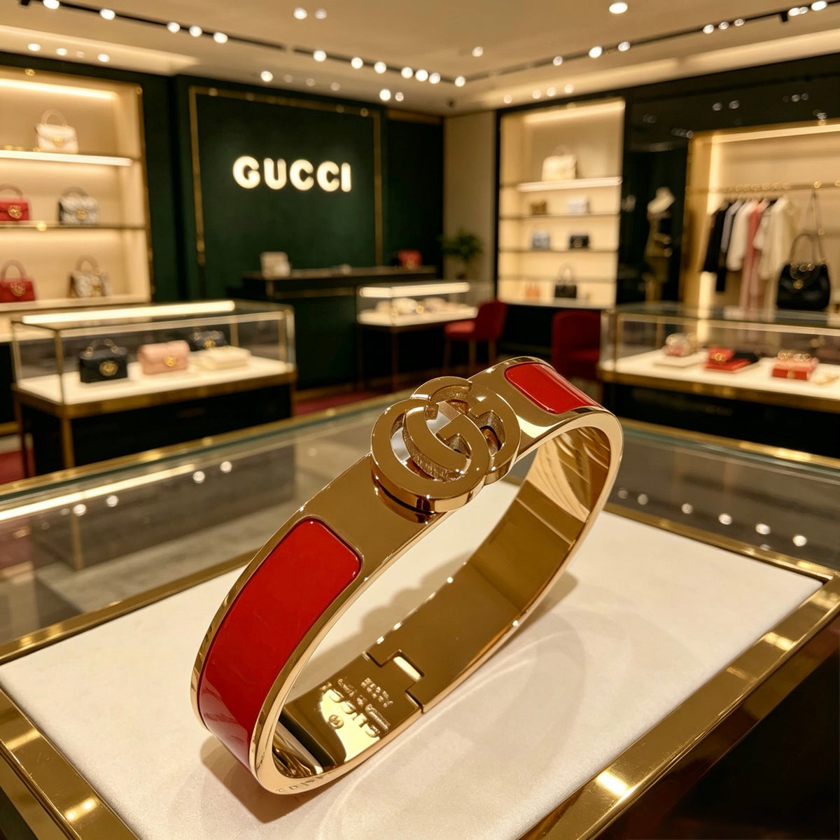 Double-G Emblem Bangle in Gold-Tone – Design 009 main product view