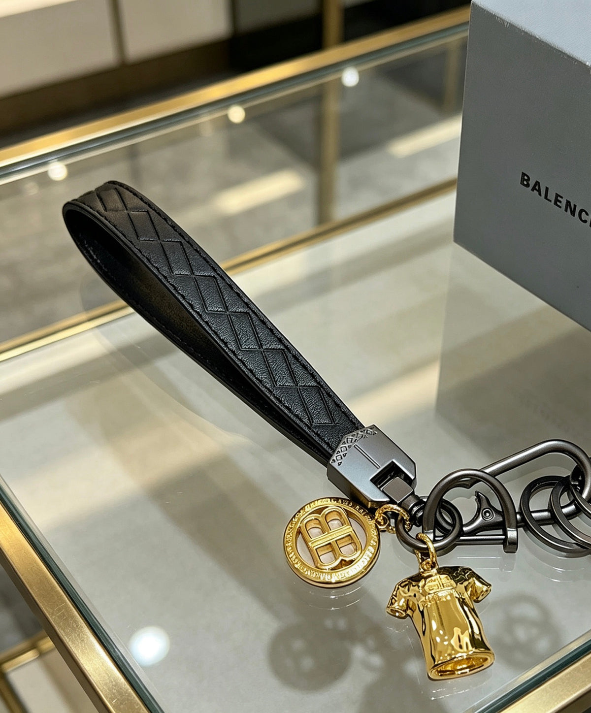 Key Jewelry Accessory in Polished Metal-Tone – Design 028 styled product view