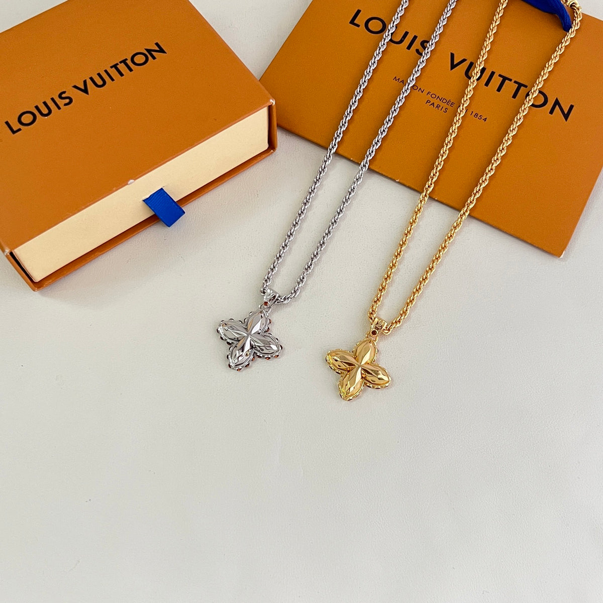 Geometric Emblem Pendant Necklace in Polished Metal-Tone – Design 034 side detail