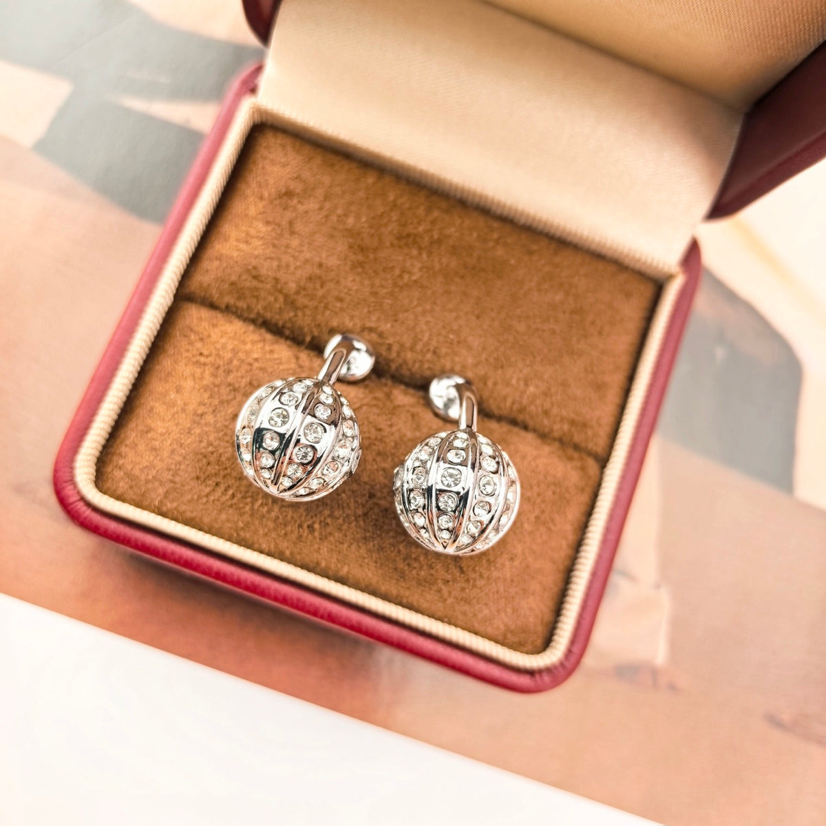 Signature Emblem Statement Earrings in Polished Metal-Tone – Design 08 main product view