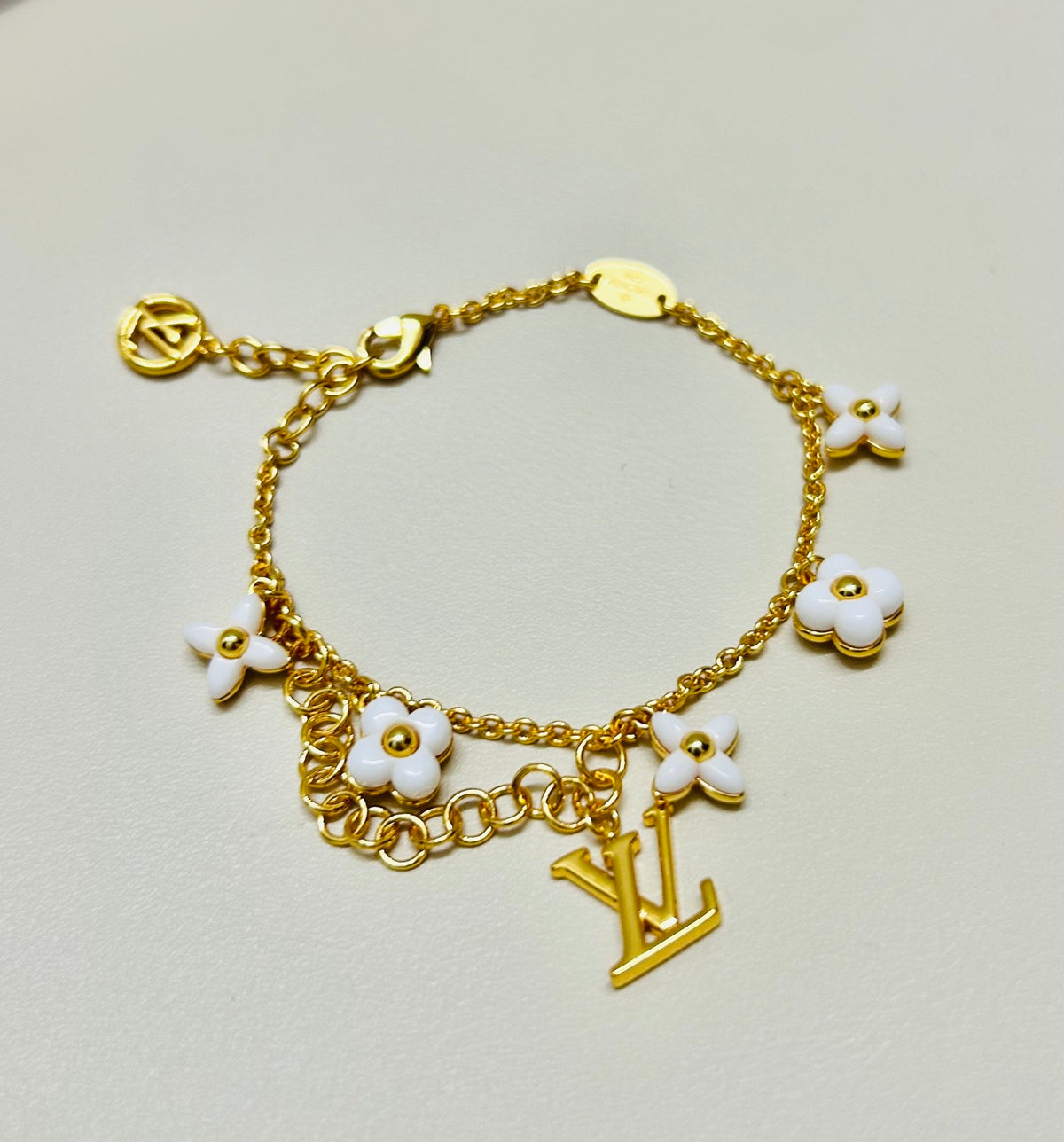 Geometric Emblem Bracelet in Polished Metal-Tone – Design 025 styled product view