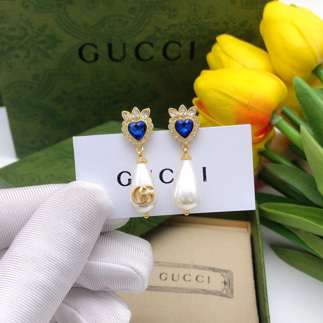 Geometric Emblem Statement Earrings in Polished Metal-Tone – Design 002 front product view