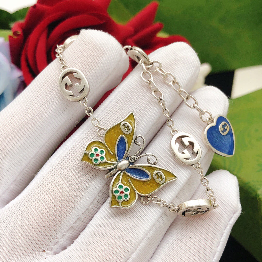 Geometric Emblem Bracelet in Polished Metal-Tone – Design 073 front product view